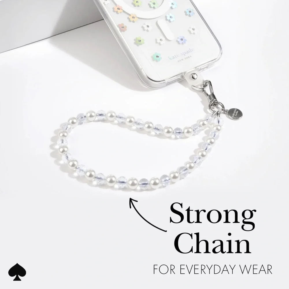 🆕 Kate Spade Crystal Beaded Phone Charm Wristlet